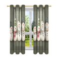 thumbnail image 7 of Yayeee Window Curtains Light Filtering 63"x52" Grommet Panel Pair Home Living Room Decor, Beige Snowmen, 7 of 7