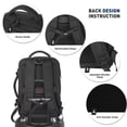 thumbnail image 2 of Smicure Travel carry on Backpack Laptop Business 18.5 Inch Business Slim Sturdy College School Computer Bag.Black, 2 of 8