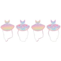 Minkissy Birthday Party Hats Assorted Color Elastic Band Design 4Pcs