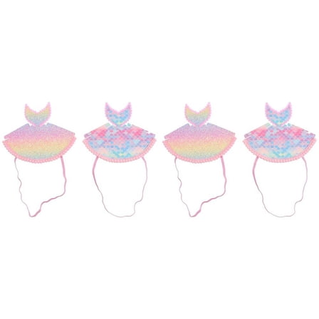 Minkissy Birthday Party Hats Assorted Color Elastic Band Design 4Pcs