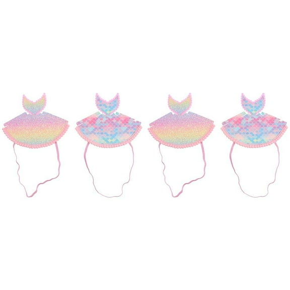 Minkissy Birthday Party Hats Assorted Color Elastic Band Design 4Pcs