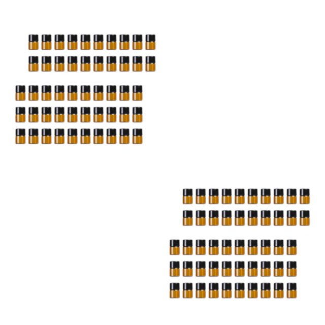 Botellas de vidrio Jumpingount 50x recargables Mini para fragancias 1ml Type4