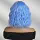 thumbnail image 5 of Peluca bob azul con flequillo, cabello sintético ondulado hasta los hombros para mujer, estilo cosplay vibrante., 5 of 5