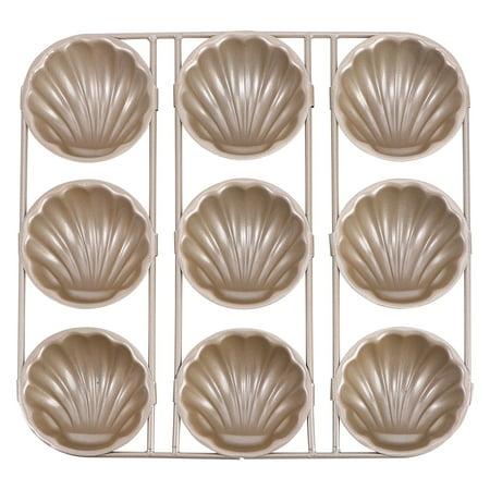 

9 Even Cake Mold Banana Shape Lovely Pattern Carbon Steel Non-Stick Cake Mold(Golden)