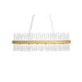 thumbnail image 4 of Dallas 42 inch rectangle crystal pendant in satin gold, 4 of 8