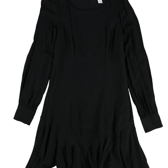 bar III Womens Solid Fit & Flare Dress, Black, 8