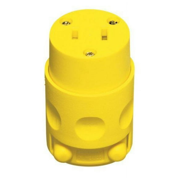 Leviton L00-115CV-000 15 Amp Vinyl Connector 2 Wire Yellow