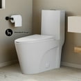 thumbnail image 4 of St. Tropez One-Piece 14" Rough-in 1.1/1.6 GPF Dual Top Vortex Flush Elongated Toilet in Matte White, 4 of 9