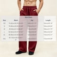 thumbnail image 3 of NEBWOAK Mens Straight Leg Fleece Sweatpants Relaxed Fit Open Bottom with Pockets Wine,Size M, 3 of 7