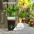 thumbnail image 4 of Outsunny Set of 3 Tall Planters with Drainage Holes, Outdoor & Indoor Flower Pot Set for Front Door, Entryway, Patio and Deck, White, 4 of 9