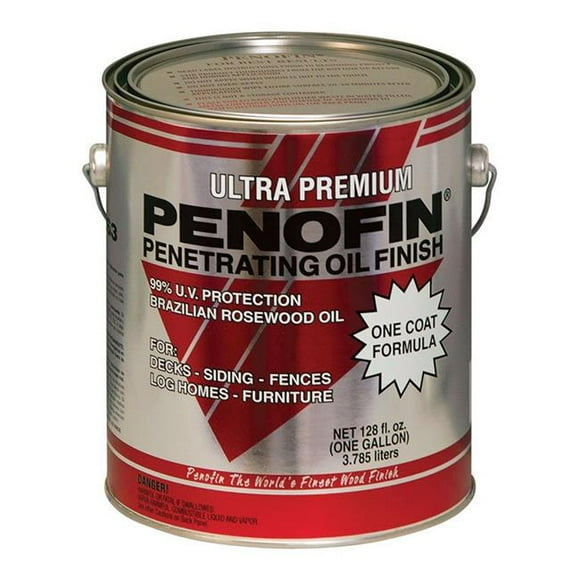 Penofin 1738277 Ultra Premium Transparent Mission Brown Oil-Based Penetrating Wood Stain, 1 gal - Case of 4