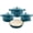 Blue, variant on CAANNASWEIS 7 Piece Cast Iron Cookware Set, Pre-Seasoned Heavy Duty Pots and Pans Collection for Home Kitchen, Induction Compatible
