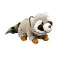 thumbnail image 3 of Juguete de peluche de mapache, lindo y cómodo, de dibujos animados, para decoración de habitación de niños, mapache coleccionable Gris, 3 of 9