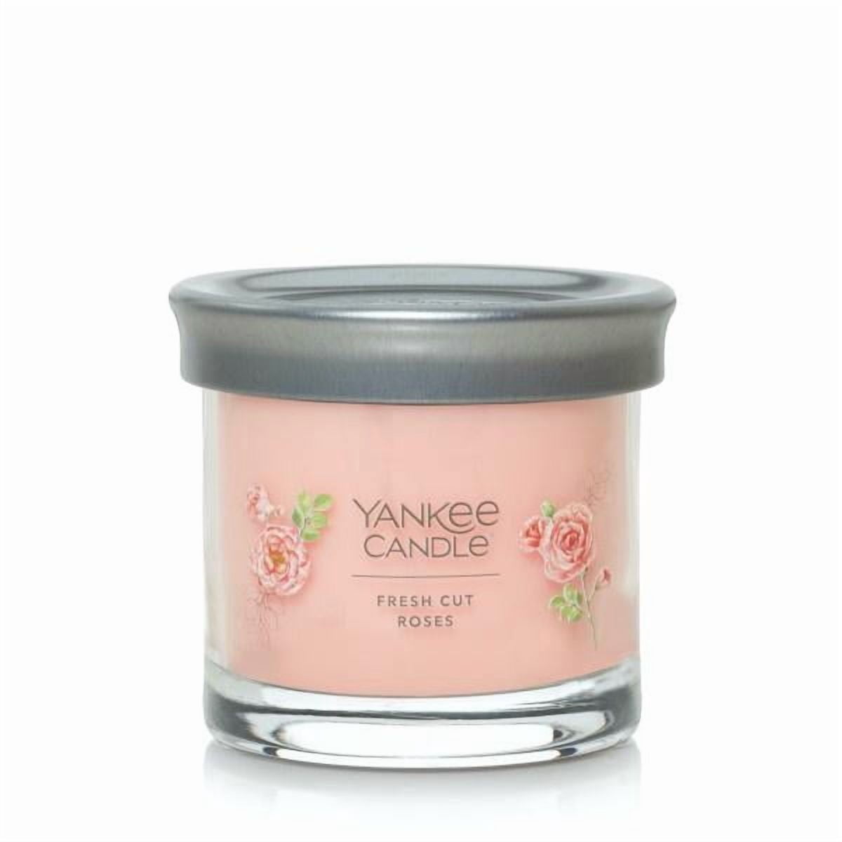 Yankee Candle Small Tumbler Scented Single Wick Jar Candle, Fresh Cut Roses, 4.3 oz (Pack of 2)