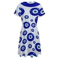 thumbnail image 5 of Evil Eye Symbol Women's Dress Short Sleeve Summer Sundress Summer Women Clothes, 5 of 7
