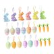 thumbnail image 5 of Adornos colgantes de Pascua, Material de espuma, manualidades decorativas DIY con lazo de cinta para ventana, puerta, accesorio de decoración de pared 24 pcs, 5 of 8
