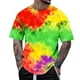 thumbnail image 2 of RKSTN Tie Dye T Shirts for Men Oversized Crew Neck Cotton Short Sleeve Shirts Pullover Top Mens Casual Round Neck Plus Size Loose Fits Comfy Summer Tee Shirts, 2 of 5