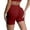 Red, variant on Women Workout Seamless Scrunch Shorts Nylon Spandex High Waisted for Gym Yoga