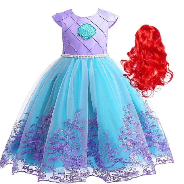 Disfraz de la Sirenita Ariel para niña, vestido de princesa para Cosplay, Halloween, Carnaval, cumpleaños, ropa de fiesta Fivean unisex