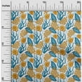 thumbnail image 2 of oneOone Silk Tabby Teal Blue Fabric Sea Shells Ocean Craft Projects Decor Fabric Printed By The Yard 42 Inch Wide, 2 of 6