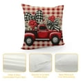 thumbnail image 4 of JEUXUS  Love Heart Buffalo Plaid Valentines Day Pillow Covers Farmhouse Valentines Day Decorations Truck Valentine Hearts Throw Cushion Case for Home Sofa Couch, 4 of 5