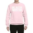 thumbnail image 2 of Wild Bobby One Nation Under God Inspirational/Christian Unisex Crewneck Graphic Sweatshirt, Light Pink, Small, 2 of 5