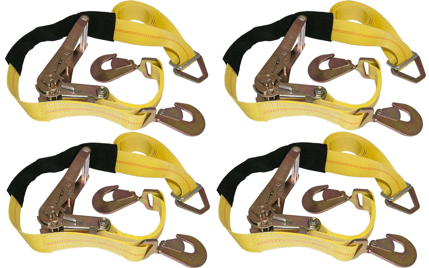 Wrecker Straps 2" X 27' TWISTED SNAP HOOK 10K POLY TIEDOWN W/RATCHET NEW 