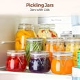 thumbnail image 5 of 6-pack 17oz Short Glass Jars For Drawers  Small Airtight Food Canisters Spices Nuts & Snacks Pint Sized Canning Jar Set Jams Pickles Pantry Organization, 5 of 8