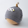 thumbnail image 2 of Hessimy Baby Ribbed Knit Beanie with Single Pom Antenna and Googly Eyes,Cute Winter Warm Hat, 2 of 9