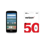 Verizon Wireless LG Optimus Zone 3 8GB Prepaid Smartphone, Black + Airtime Bundle