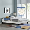 thumbnail image 4 of Pemberly Row Modern Performance Velvet King Platform Bed Frame in Light Gray, 4 of 5