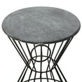 thumbnail image 5 of DecMode 18" x 15" Gray Metal Farmhouse Accent Table, 5 of 11