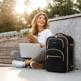 thumbnail image 2 of LOVEVOOK Travel Backpack Carry on Flight Approved 40L,Waterproof TSA Travel Essentials Personal Item Backpack for Women Men,Carry on Luggage Suitcase Travel Bag for Airplane with 3 Packing Cubes, 2 of 7