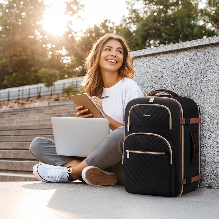 airplane travel backpack wepadre Small Carry on Flight Approved Personal Item Travel Bag Carry on Backpack for Women Work Laptop Backpack for Traveling Carry on Luggage : Electronics or a brief Travel Backpack, 18x14x8 Spirit Airlines
