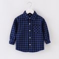 thumbnail image 3 of LEEYNEER Kids Little Boys Girls Baby Red Plaid Flannel Shirt Jacket Long Sleeve Button Down Plaid Flannel Shacket Coat for Girl Boy, 3 of 4