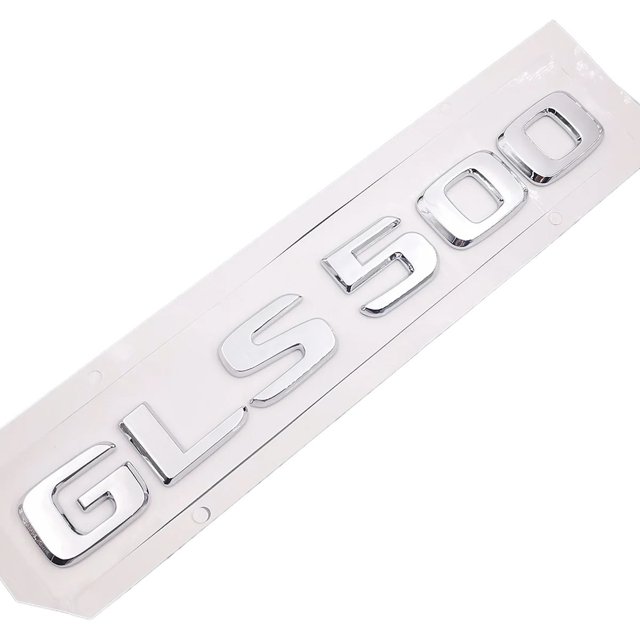 ZWEIP Car Rear Tail Emblem Number Letters Car Sticker For Mercedes Benz GLS 500 GLS500 Chrome Silver/ Matte Black