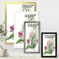 thumbnail image 4 of Designart 'Flamingo With Pink Flowers and Exotic Foliage' Traditional Framed Art Print, 4 of 4