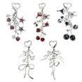 thumbnail image 4 of Elegant Cherries Charm Bag Pendant Bowknot Pearls Key Rings Portable Bag Decoration Fashionable Handbag Accessories, 4 of 8