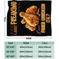 thumbnail image 3 of Fried Chicken Food Blanket, Chicken Nugget Flannel Throw Blanket, Cozy Fleece Soft Delicious Food Blankets Gift for Kids Couch Sofa Bed 50" x 40", 3 of 7