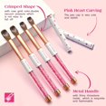 thumbnail image 3 of Acrylic Nail Brush Pure Kolinsky Acrylic Brushes for Nails Size 18 Crimped Oval Nail Brushes for Acrylic Application Pink Rhinestone Metal Handle Acrylic Powder Brush Professional Manicure Tool, 3 of 6