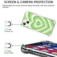 thumbnail image 3 of Green Heart Case Compatible with iPhone 13,Aesthetic Art Design TPU Bumper Bumper Cover Case, 3 of 6