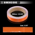 thumbnail image 5 of Unique Bargains Reflective Tape Automobiles Motorcycles High Brightness Reflective Sheet 2cmx8m Orange, 5 of 7