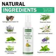 Mooyam Tea Tree Oil Foot Peeling Spray 4.06 fl. oz. Works In Seconds To Gently Exfoliate Rough Dry Skin & Hydrate Feet. Unisex