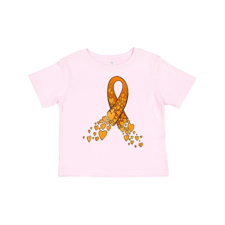 

Inktastic Leukemia Awareness with Orange Ribbon Made of Hearts Boys or Girls Toddler T-Shirt