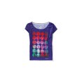 thumbnail image 1 of Aeropostale Blusa con diseño de burbujas y puntos circulares para mujer, Púrpura, X-Large Aeropostale Pull-over, 1 of 1