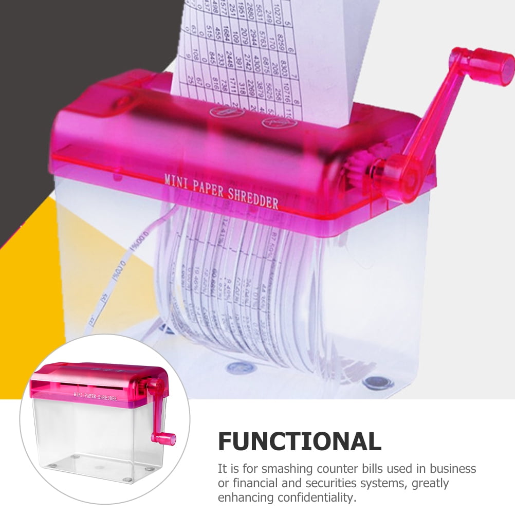 Raindrops Compact Portable Handheld Paper Shredder - Small Manual Shredder for Home, Office, and School Use