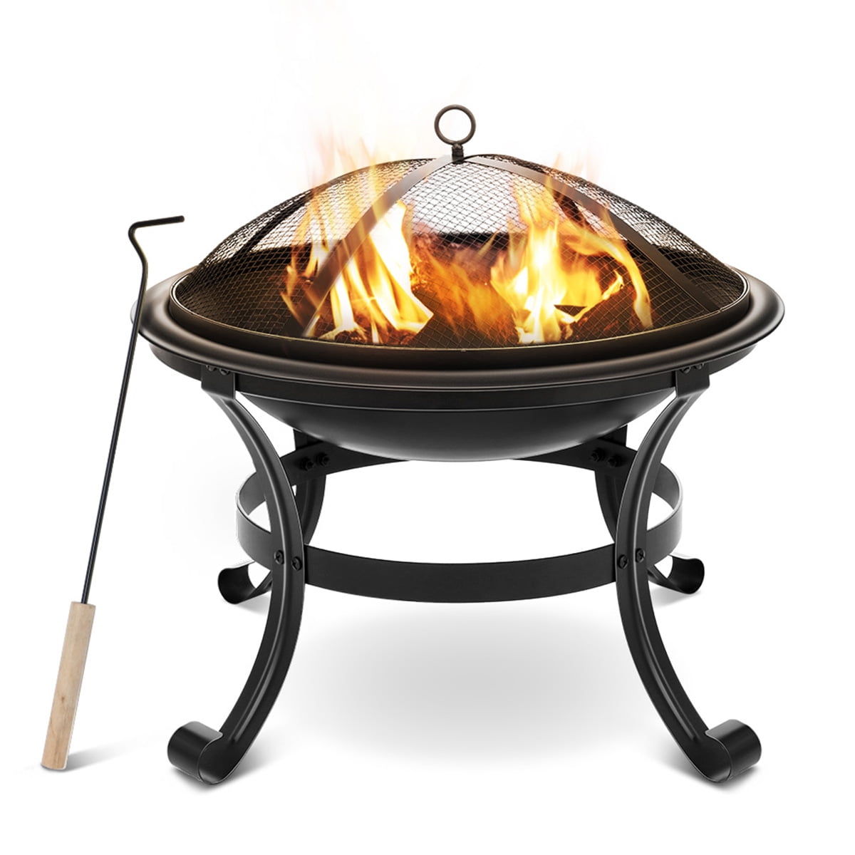 22 Fire Pits Bowl Outdoor, Stainless Steel Wood Burning Fire Pit