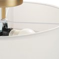 thumbnail image 2 of Kyle 2-Light Flush Mount Ceiling Light, Matte Brass, White Linen Shade, 2 of 9