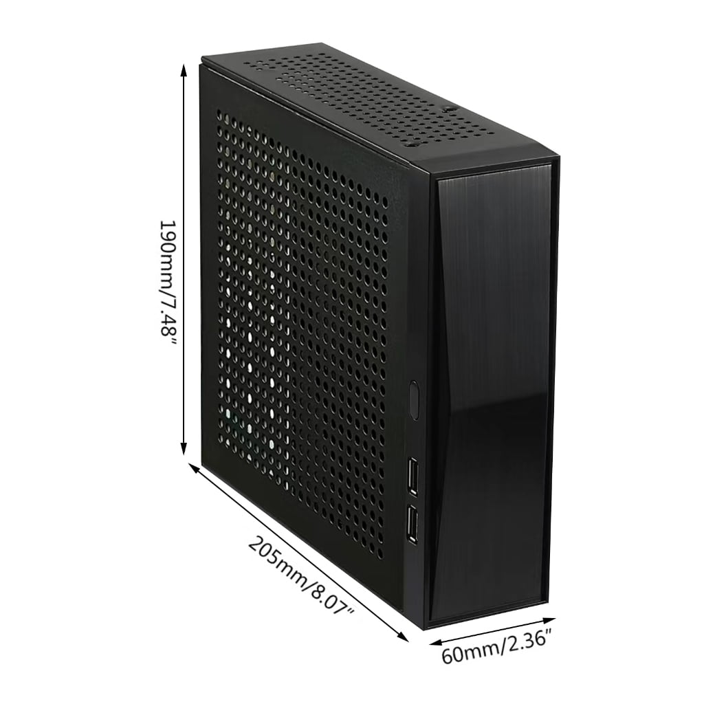 WINDLAND ITX Computer for Case FH05 Mini Desktop for Case Industrial Control Home Theater PC Gaming for Case Horizontal Metal Des