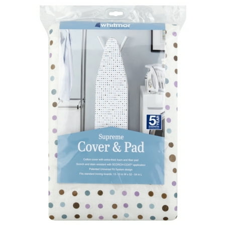 WhitmorリバーシブルIroning Board Cover and Pad(中古品) Cotton Ironing Pad Whitmor Reversible Ironing Board Cover - Stain
